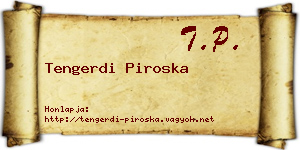 Tengerdi Piroska névjegykártya