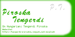 piroska tengerdi business card